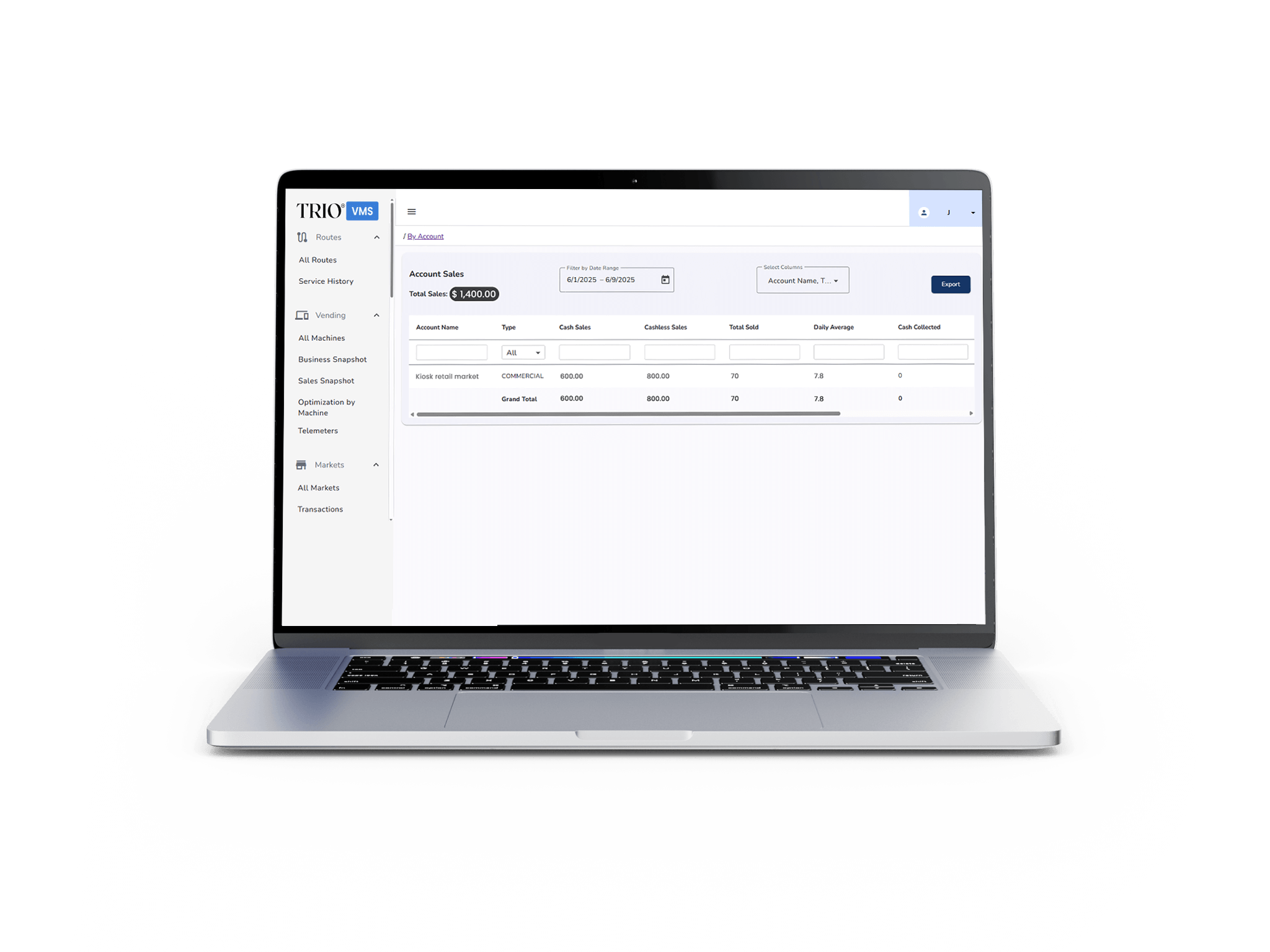 TRIO VMS on MacBook Preview