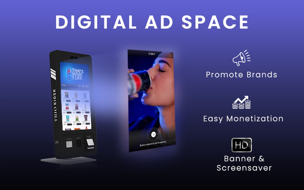TRIO Kiosk DOOH Digital Advertisement Space
