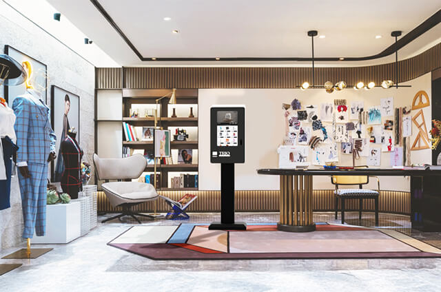 Luxury fashion, lifestyle fashion retail kiosk