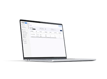 Angled TRIO VMS on MacBook - Sales Report View