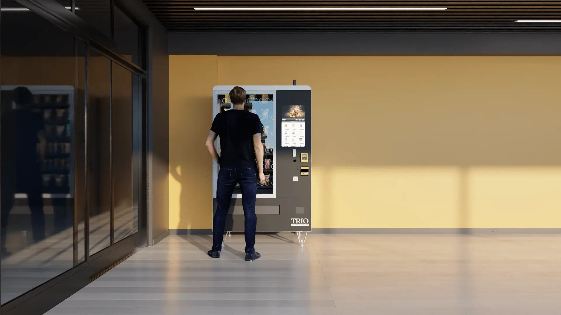 Apartment resident vending from TRIO Plus vending machine