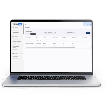 TRIO Cloud Vending Management System on MacBook Preview