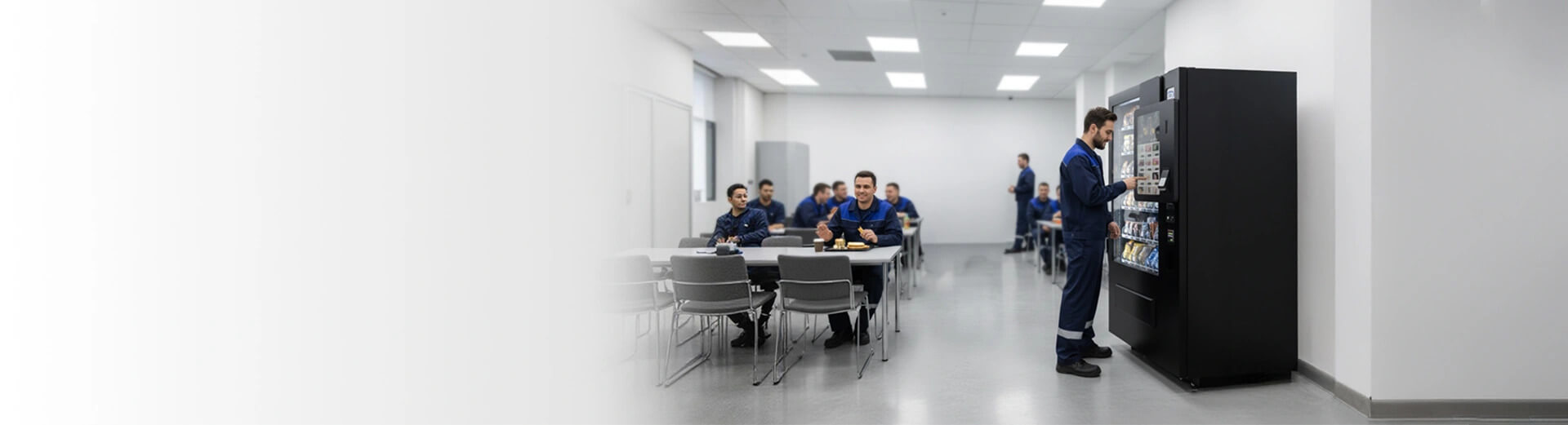 TRIO Revision Kit - Industrial Breakroom Employees Refreshing from TRIO Revision Kit