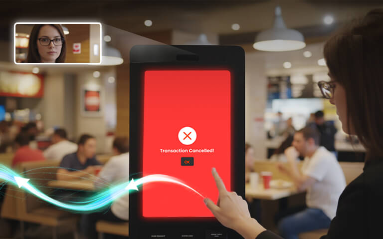 TRIO Kiosk features Cancelled Transactions Visual Capture