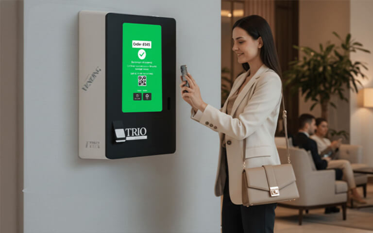TRIO Kiosk features QR Print Receipts