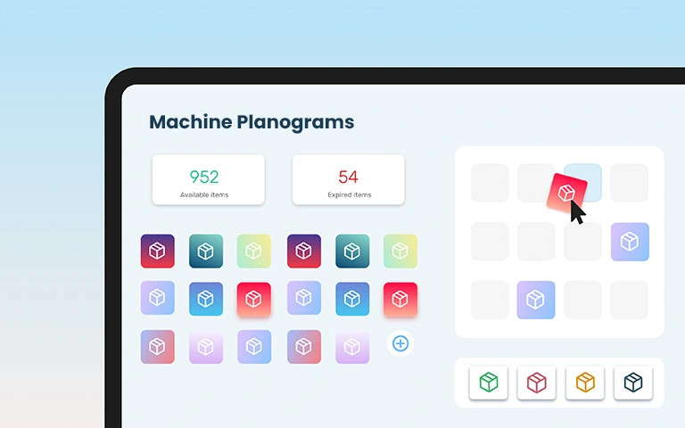 TRIO VMS Machine Planogram Feature
