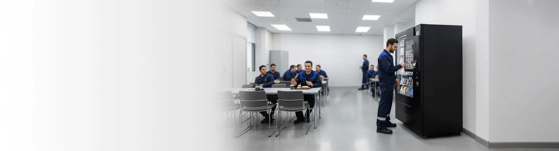 TRIO Revision Kit - Industrial Breakroom Employees Refreshing from TRIO Revision Kit