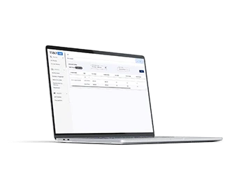 Angled TRIO VMS on MacBook - Sales Report View