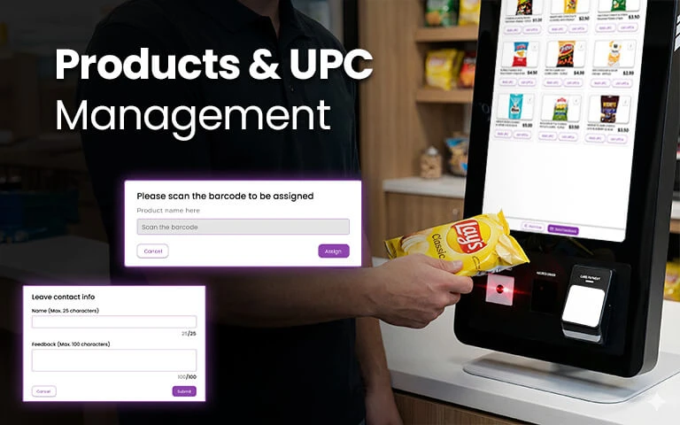 TRIO Kiosk features Products UPC Management